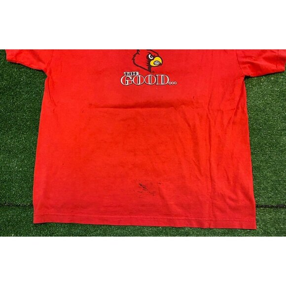 Louisville Cardinals shirt extra large red mens football Y2K retro basketball - Picture 5 of 9